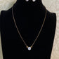 AD Simpel Mangalasutra With Studs | Black Beads Necklace
