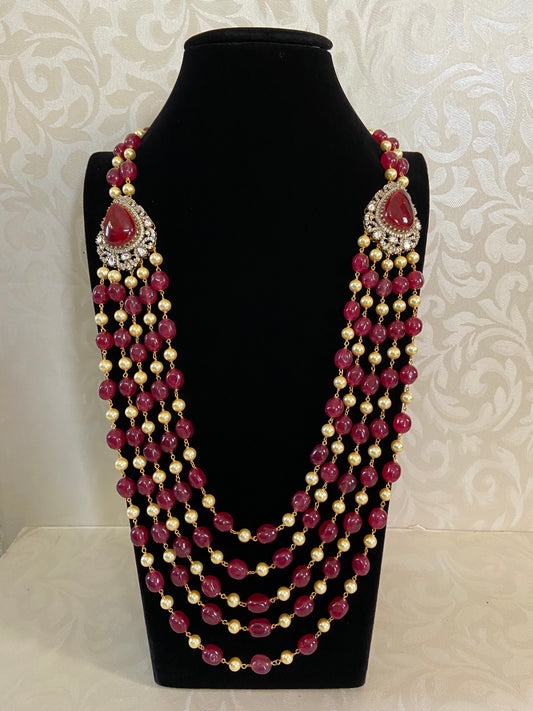 Groom necklace | Long side pendants necklace | Indian jewelry in USA