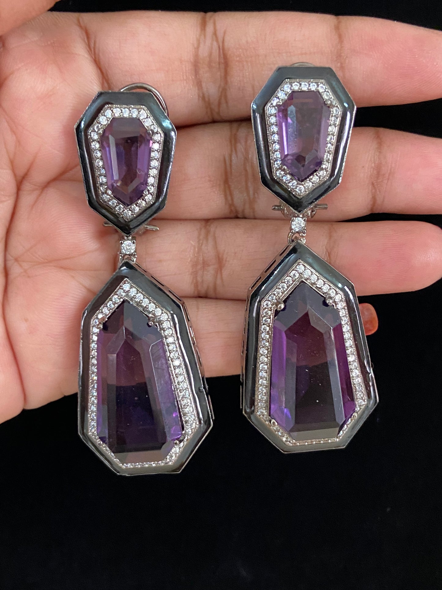 AD Crystal Earrings | Party wear Earrings | Gift Idea