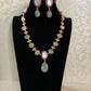 Natural stones Fusion Necklace With Earrings | Latest Indian jewelry | Gift Idea