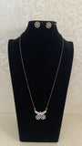 AD Pendant Mangalasutra With Studs | Traditional Black Beads