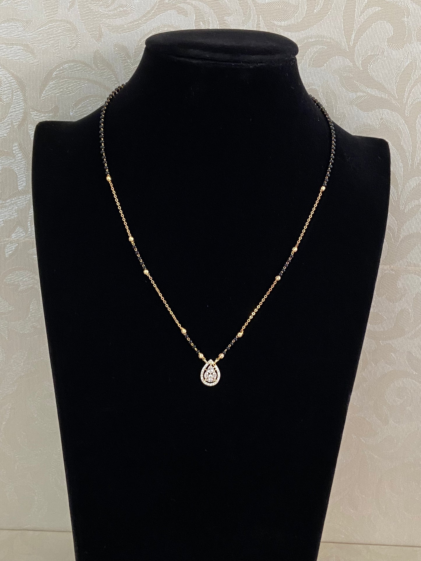 Simple Mangalsutra | AD Drop Pendant Mangalasutra