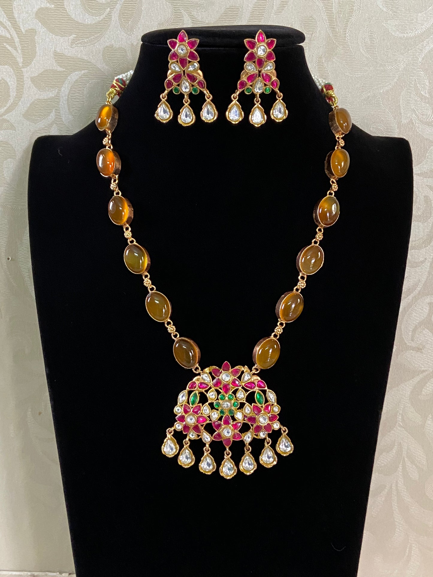 Natural stones Fusion Necklace | Indian Necklace | Gift idea