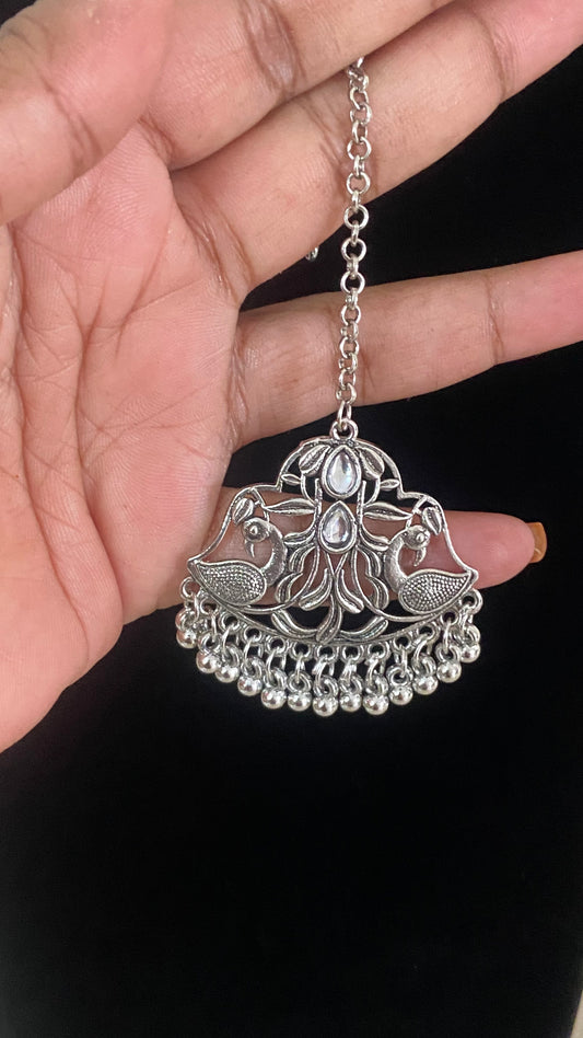 Oxidised Maang Tikka | indian Triditional Jewelry