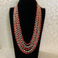 Layered Coral Green & Pearl Mala | Indian Beads Necklace