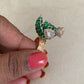 AD kundan Bird Finger Ring | Adjustable Finger Ring