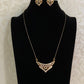 AD Traditional Mangalasutra | Black Beads Necklace With Earrings