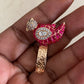 AD kundan Bird Finger Ring | Adjustable Finger Ring