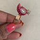 AD kundan Bird Finger Ring | Adjustable Finger Ring