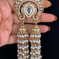Kundan Pearl Long Jumki Hair Accessories | Hair Choti | Traditional Indian Jewelry