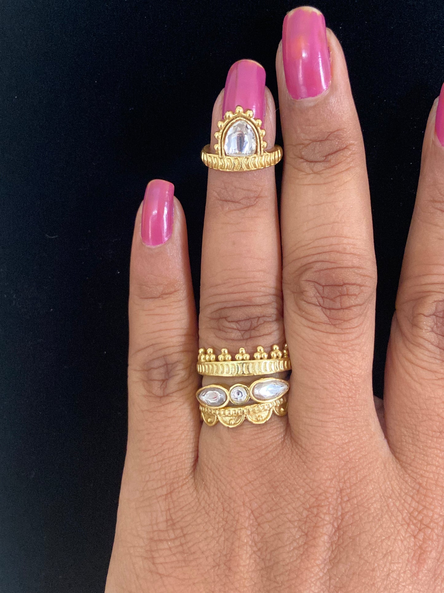 Antique Kundan Adjustble Finger Ring | Latest Indian Jewelry In USA