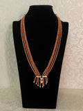 Simple Broch Pendant Beads Mala | Indian Necklace