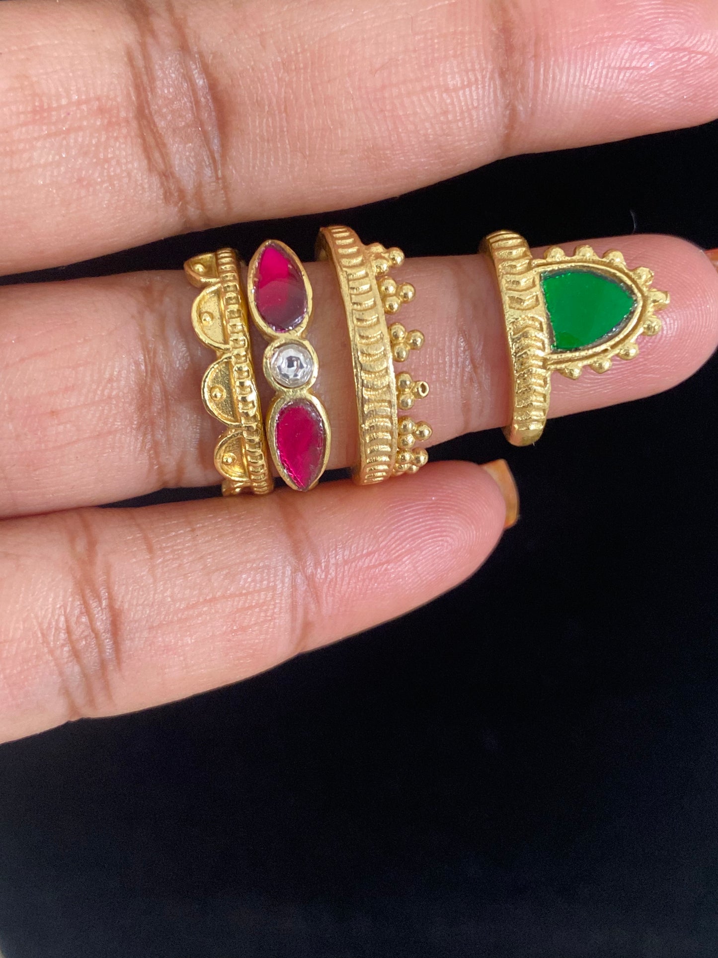 Antique Kundan Adjustble Finger Ring | Latest Indian Jewelry In USA