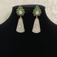 Jadau Kundan & Carved stone earrings