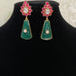 Jadau Kundan & Carved stone earrings