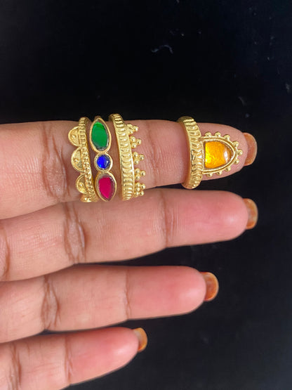 Antique Kundan Adjustble Finger Ring | Latest Indian Jewelry In USA