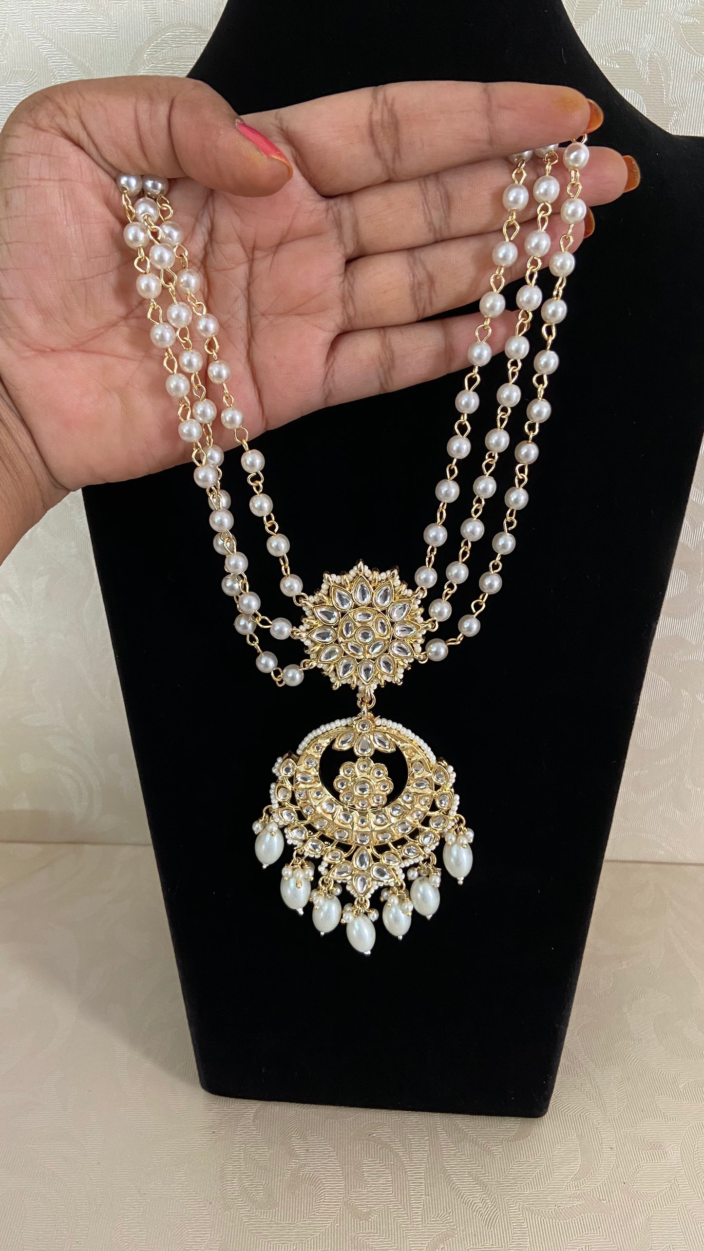 Kundan Pearl Hair Accessories | Traditional Indian Jewelry