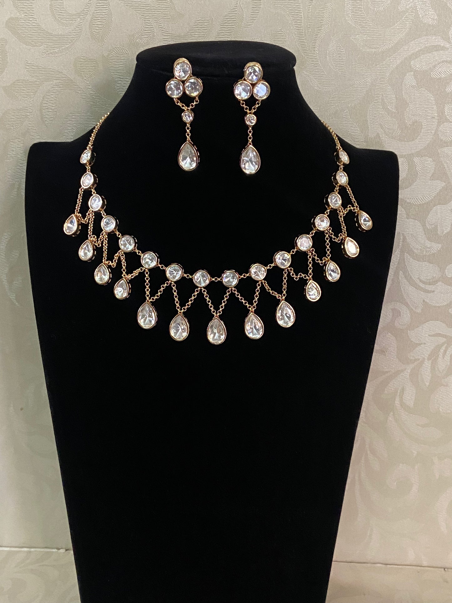 Polki Kundan Necklace With Earrings | Indian Necklace In USA