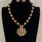 CZ Pendant Antique Thread Necklace Set | Traditional Indian Jewelry