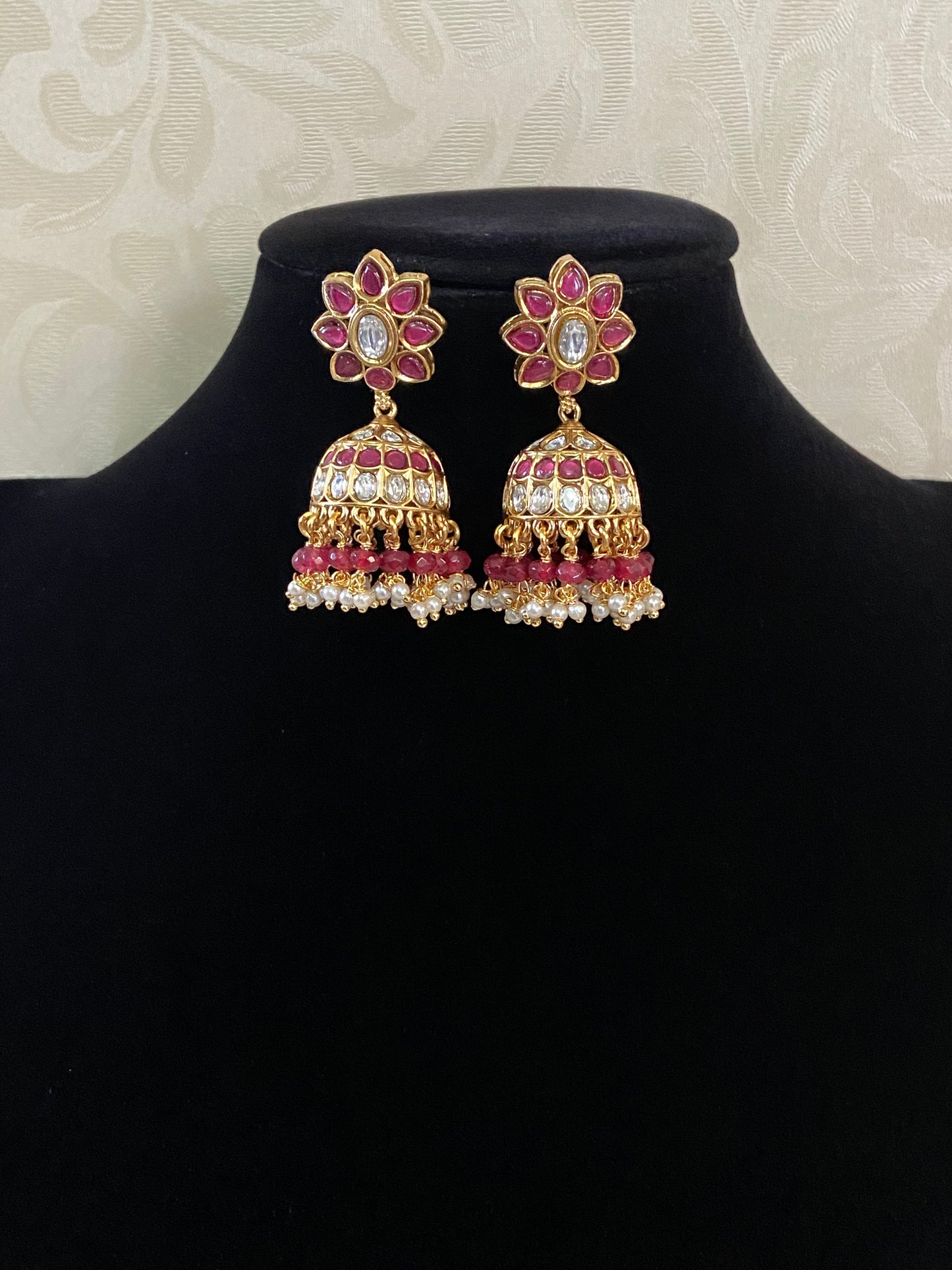 Kundan Jumkis | Antique Kundan Earrings