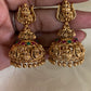 Antique Temple Jumki Earrings | Traditional Lakshmi Earrings