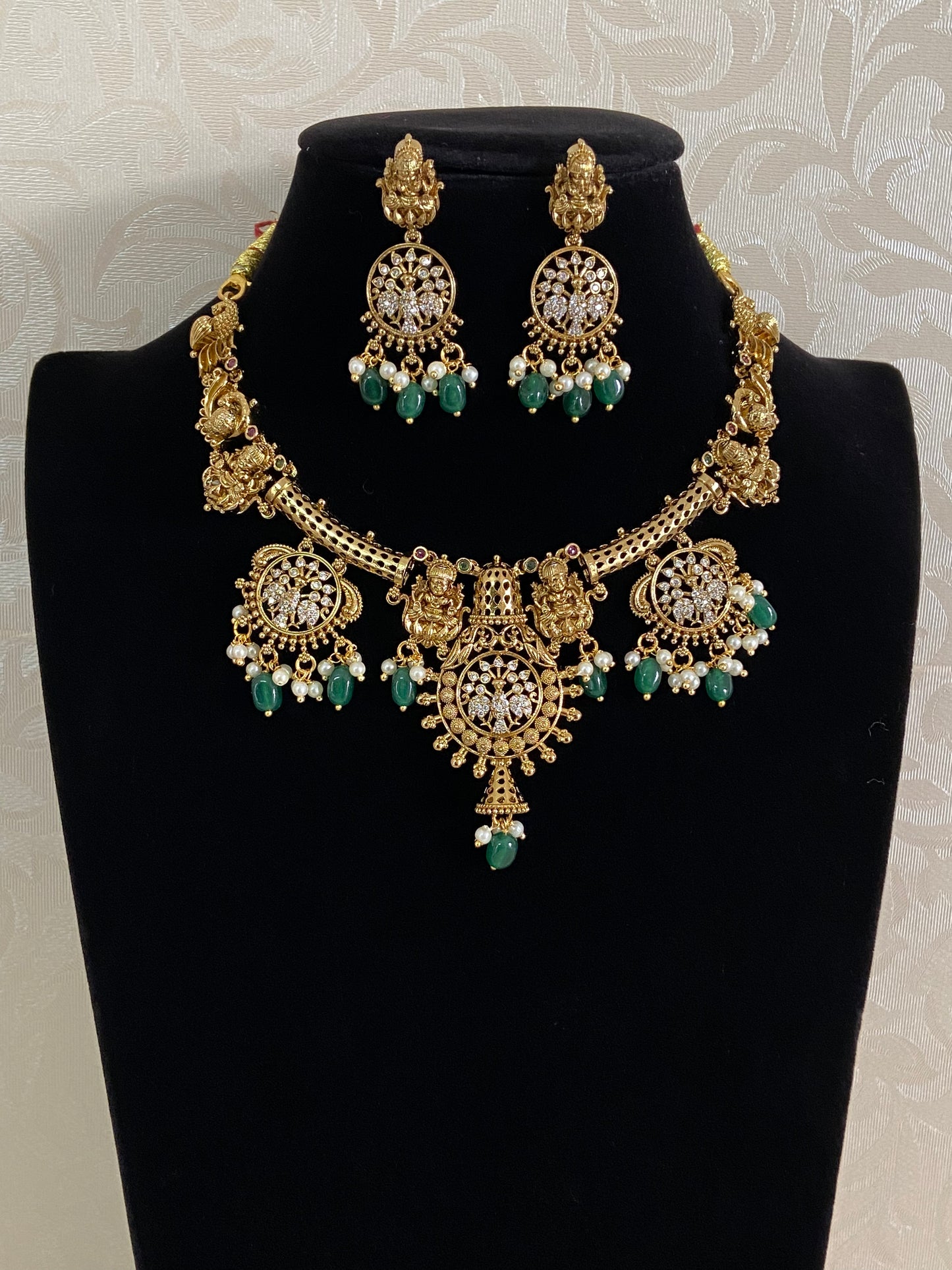 Antique Kante Necklace Set | Traditional Temple Jewelry In USA