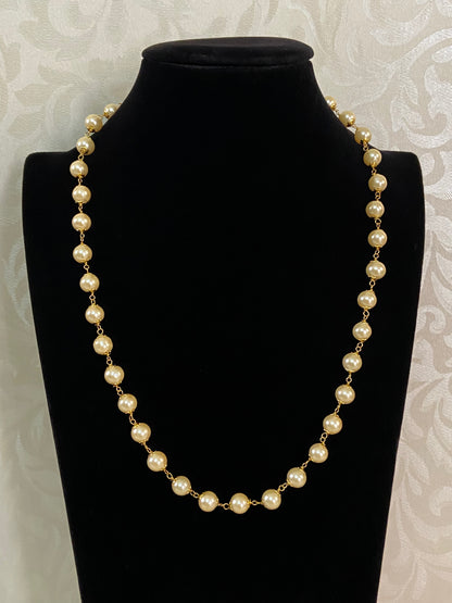 Single Line Pearl Chain | Indian Necklace