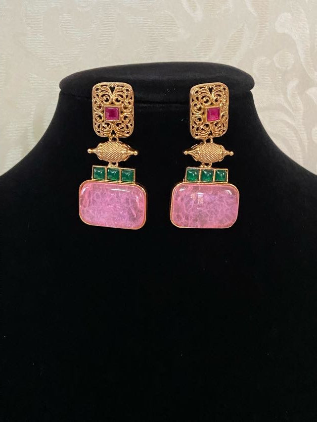 Pink Doublet Earrings