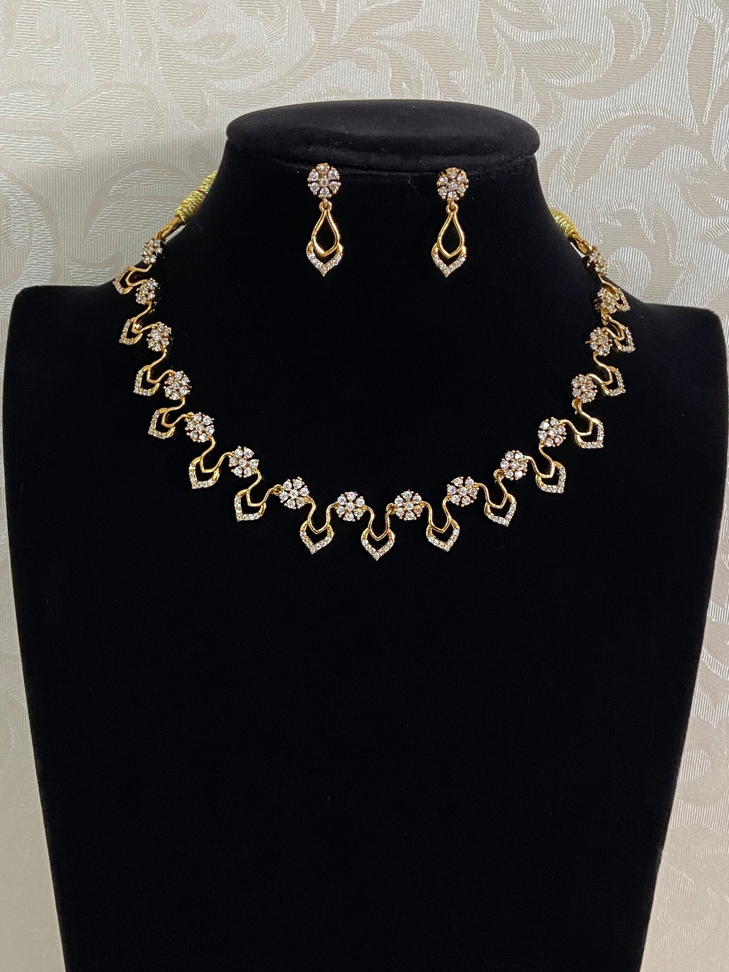 AD Simple Necklace Set | Indian Jewelry In USA | Gift Idea