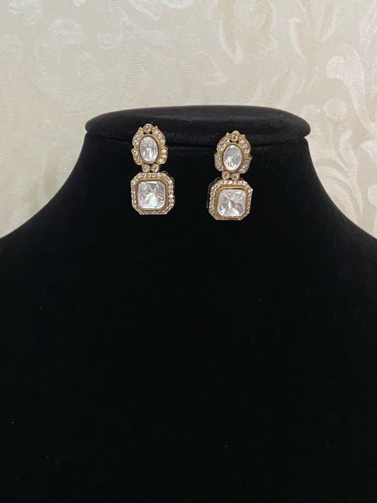 AD Polki Earrings | Victorian earrings