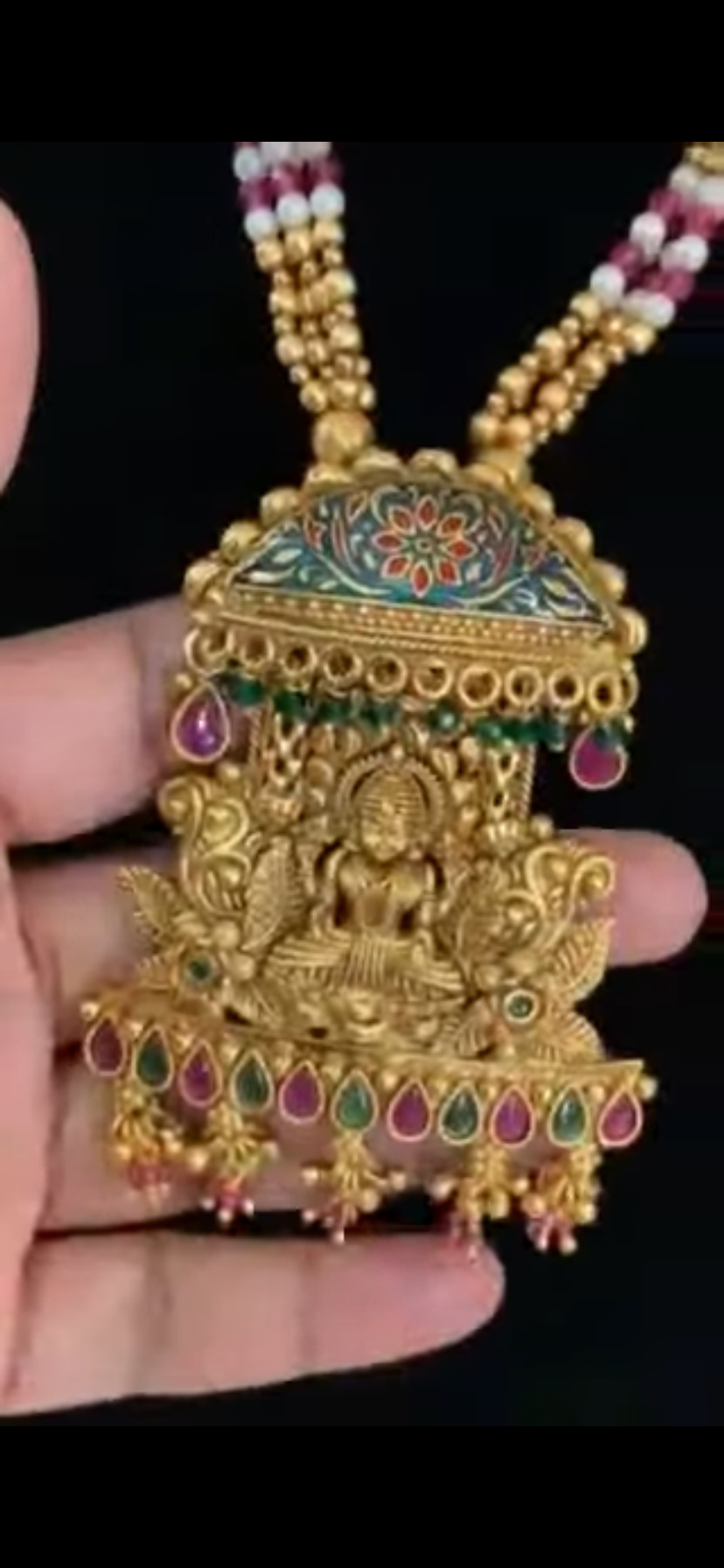 Traditional Laxmi pendant Temple Necklace