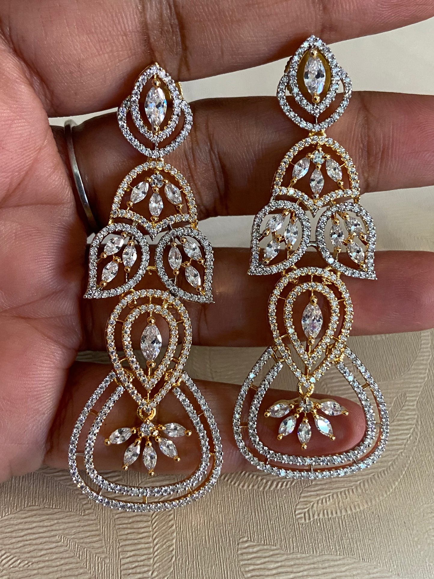 AD Classic Two Tone Earrings | Indian Earrings | Gift idea