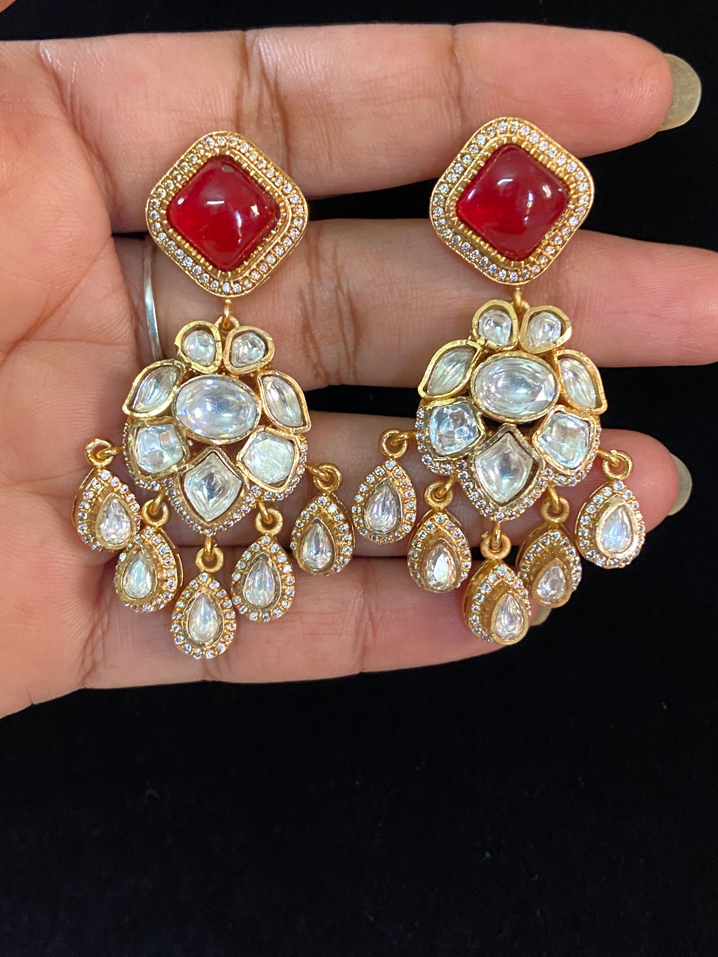 AD Polki Earrings | Indian Jewelry In USA | Gift Idea