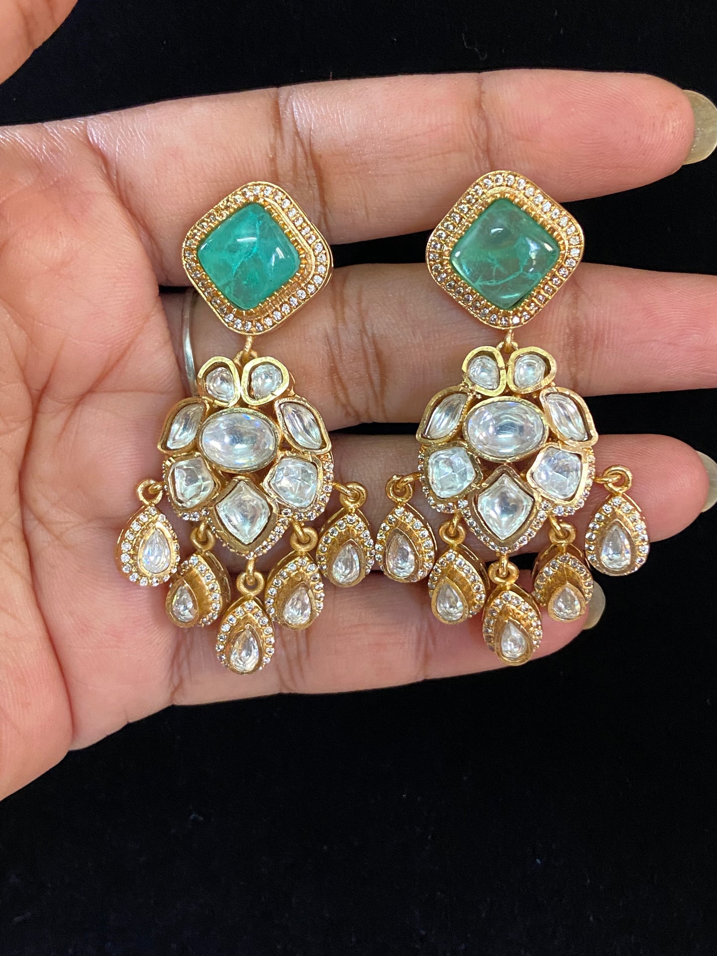 AD Polki Earrings | Indian Jewelry In USA | Gift Idea