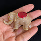 AD Elephant Brooch Pin |  Indian Jewelry In USA