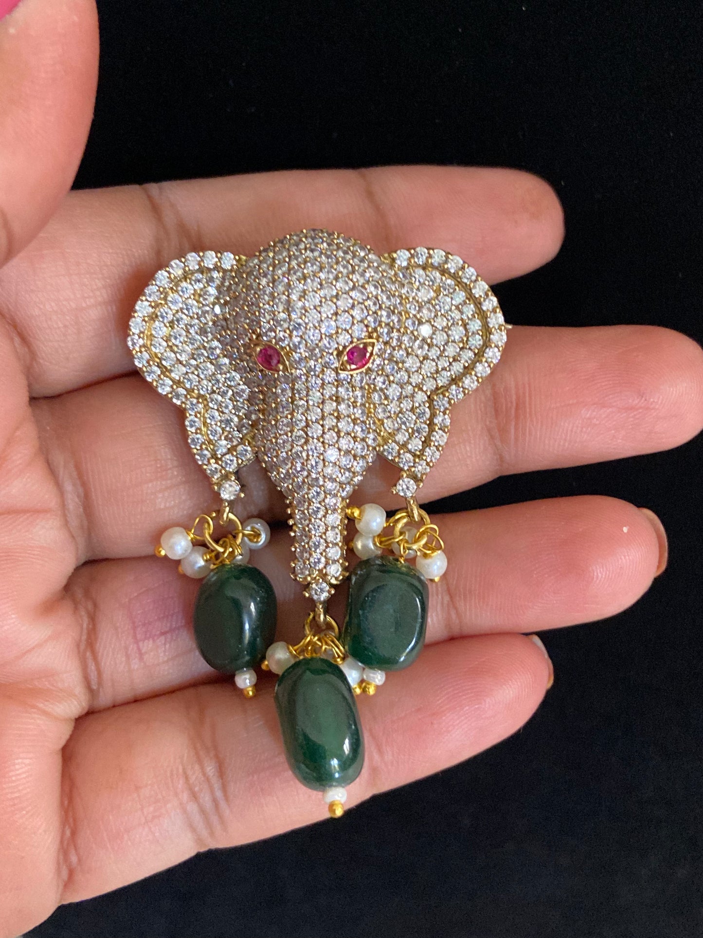 AD Elephant Brooch Pin |  Indian Jewelry | Gift Idea