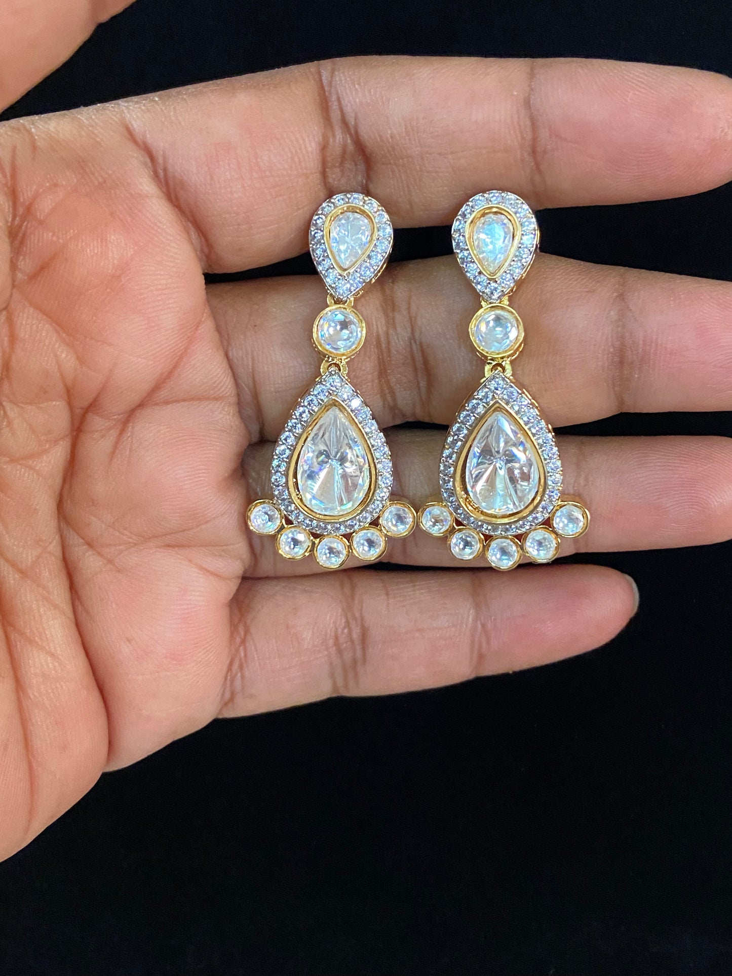 Moissanite Earrings | Indian jewelry in USA