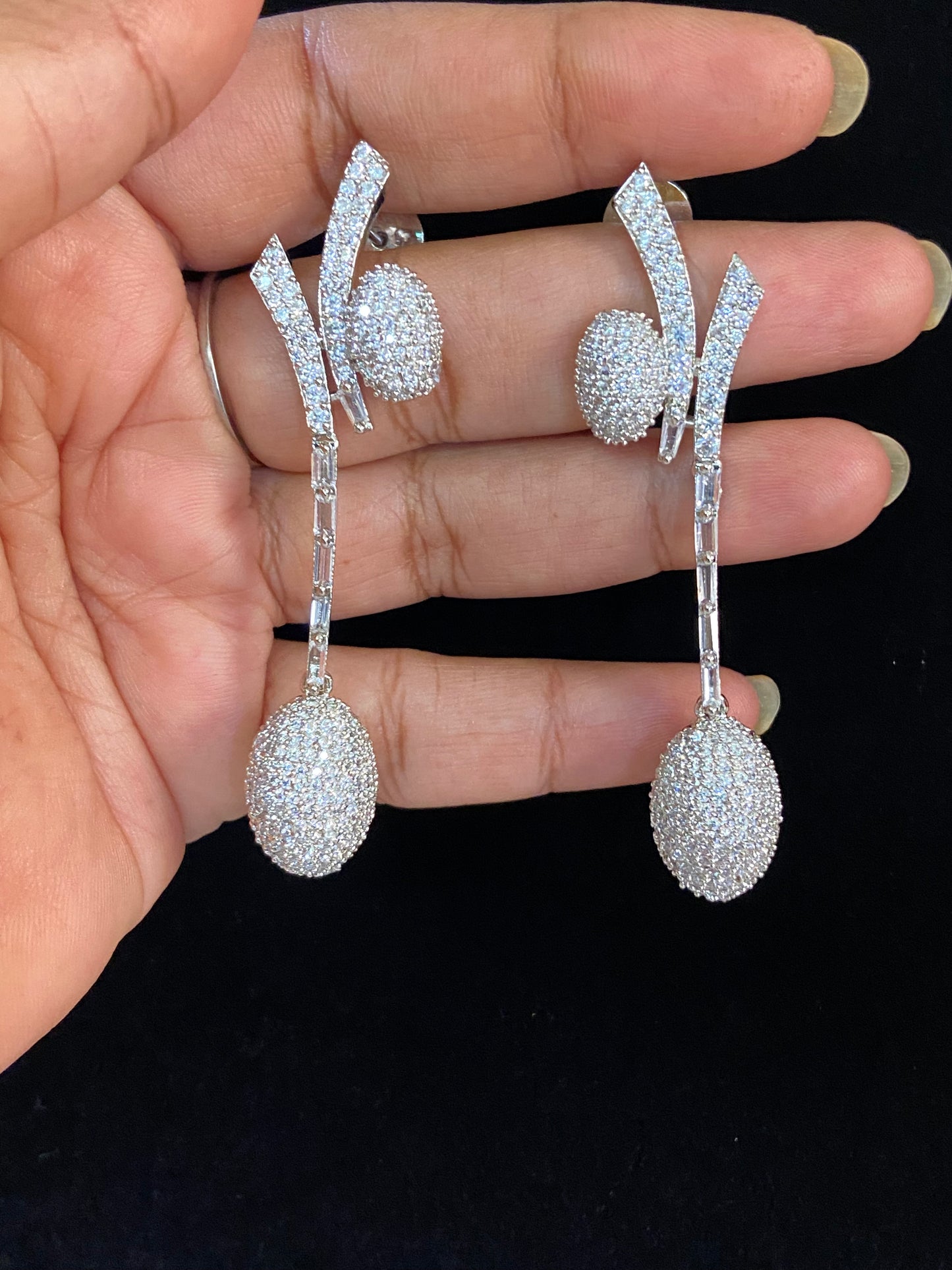 CZ Silver Earrings | Designer Earrings | Gift Idea
