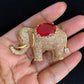 AD Elephant Brooch Pin |  Indian Jewelry In USA