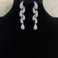 CZ Rhodium Designer Earrings | Indian Earrings In USA