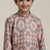 Ikkat Beige Boys Kurta Pajama