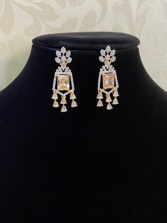 AD Classic Two Tone Earrings | Indian Earrings