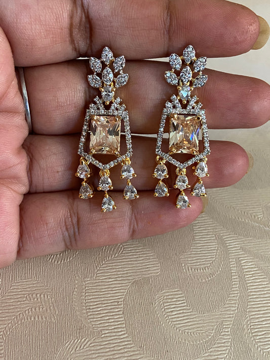 AD Classic Two Tone Earrings | Indian Earrings