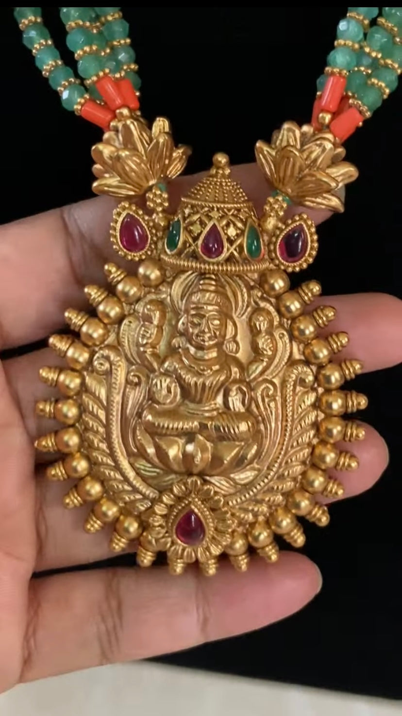 Antique temple necklace | Latest Indian jewelry in USA