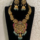 Antique Temple Lakshmi Pendant Necklace | Bridal jewelry