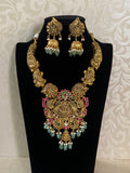 Antique Temple Lakshmi Pendant Necklace | Bridal jewelry