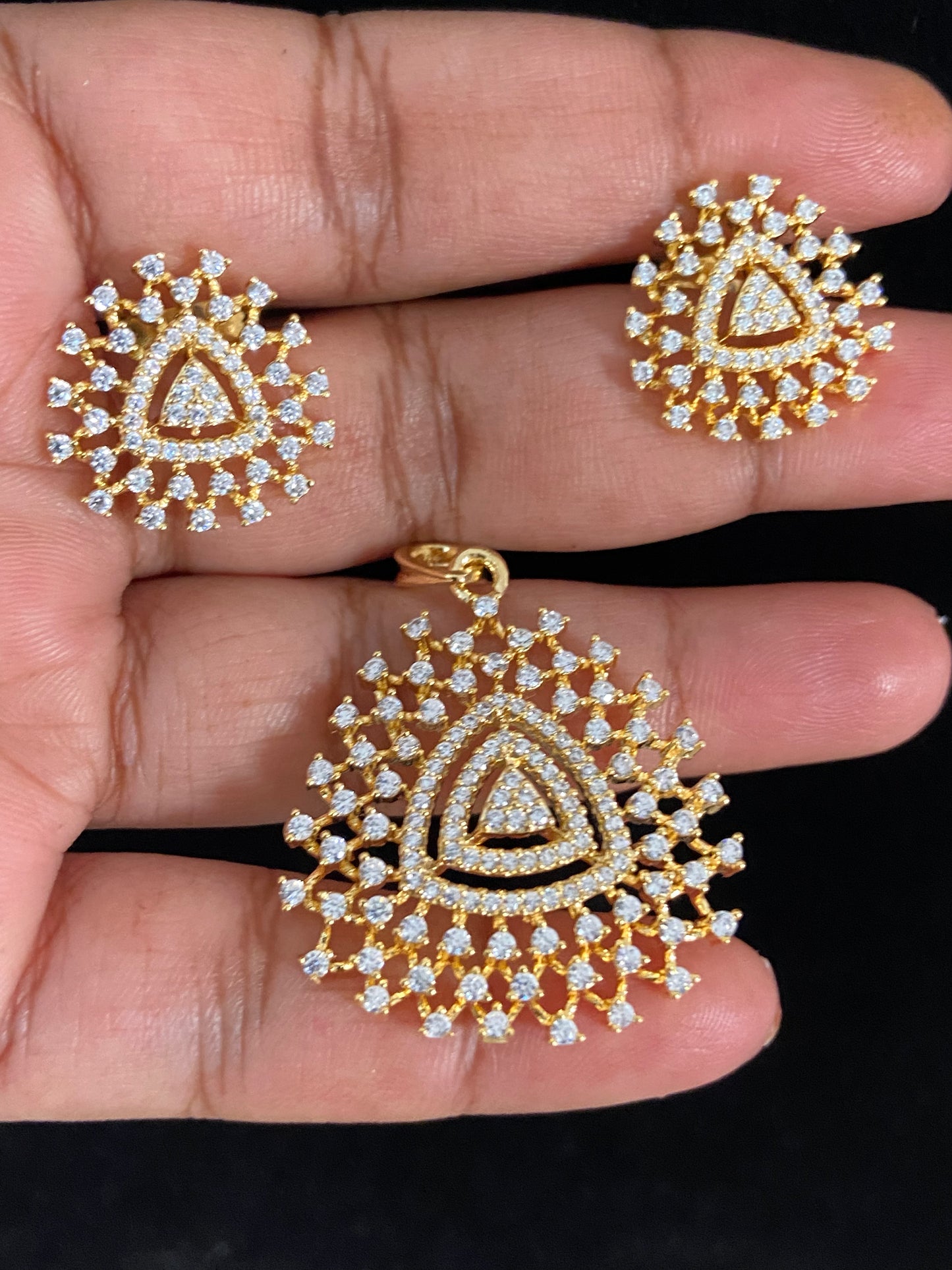 Beautiful AD  Pendant Set | Latest Indian Jewelry
