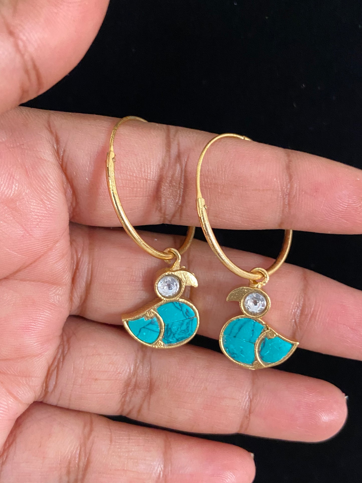 Bird Kundan Hoops | Latest Indian Jewelry