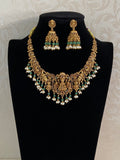 Antique Temple Lakshmi Necklace Set | Traditional South Indian Jewelry