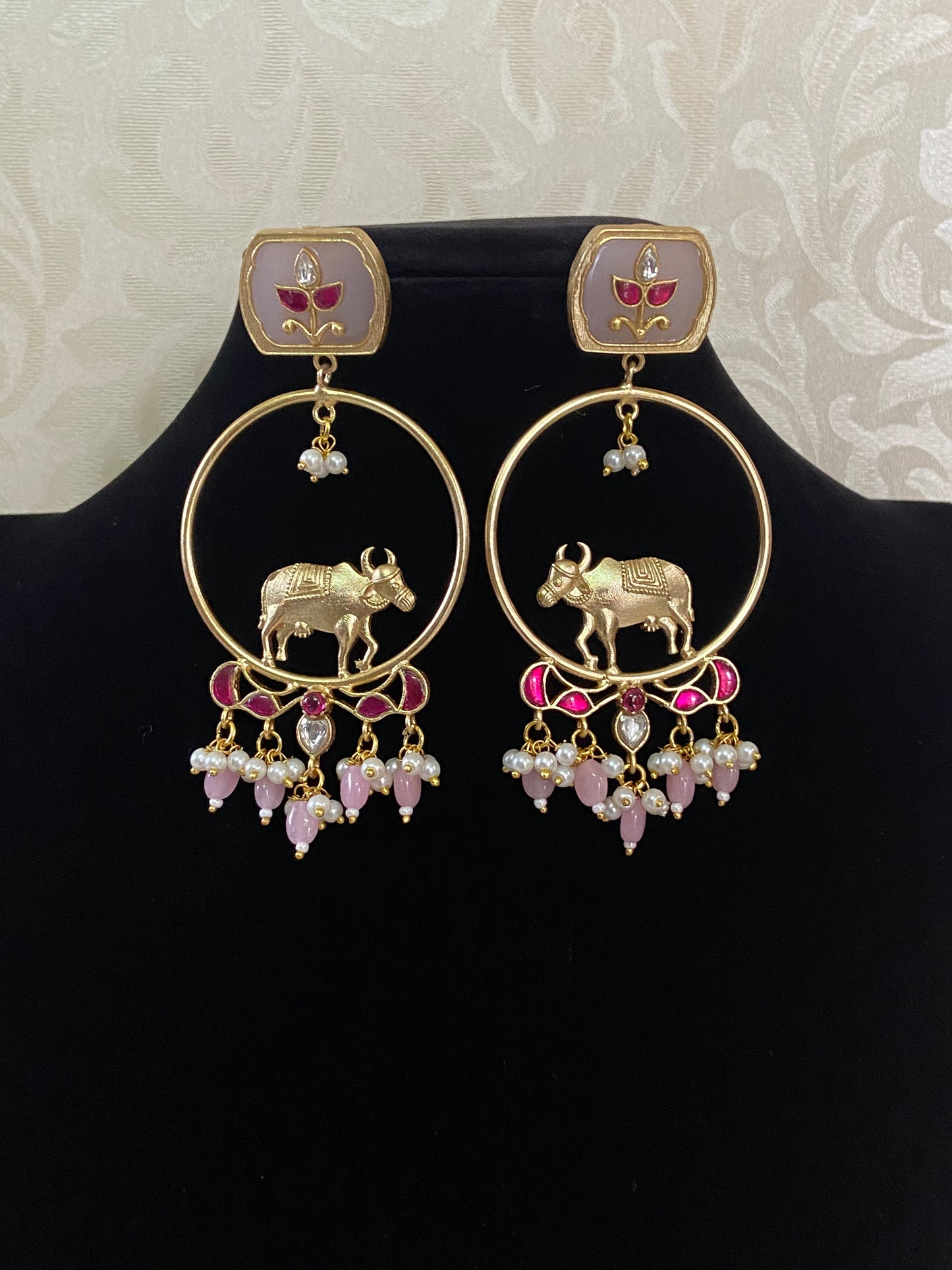 Fusion Chandbali Earrings | Pichwai earrings